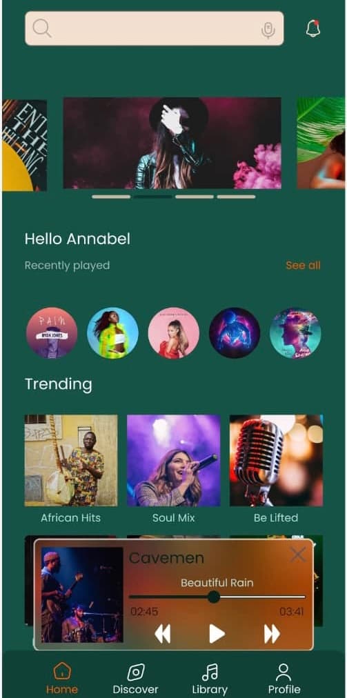 Museic App: A music player App.